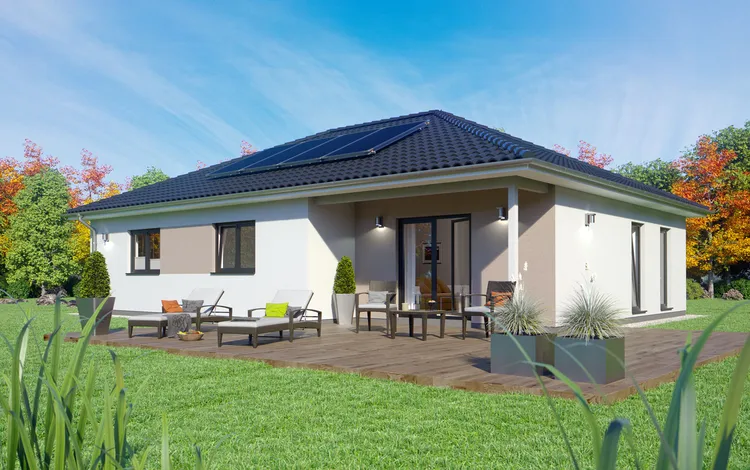 Fertighaus Bungalow SH 117 B - Var. A1 mit Walmdach