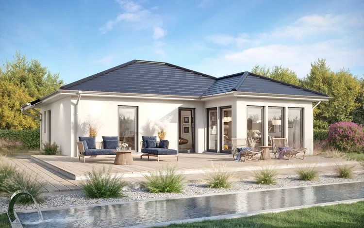 Winkelbungalow SH 90 WB | Terrassenansicht
