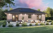 Fertighaus Bungalow SH 95 B - Variante B mit optionaler Holzfassade