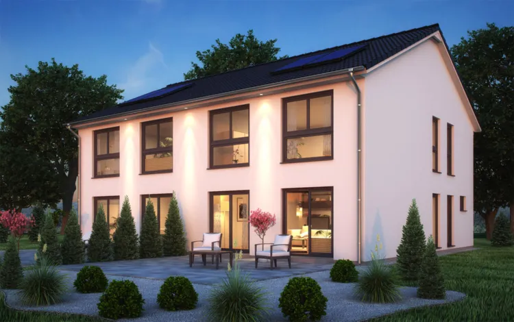Fertighaus Doppelhaus Stadtvilla SH 127 S DHH
