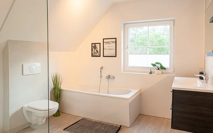 Musterhauscenter Mönchengladbach ScanHaus 156-Var.B Einfamilienhaus Badezimmer