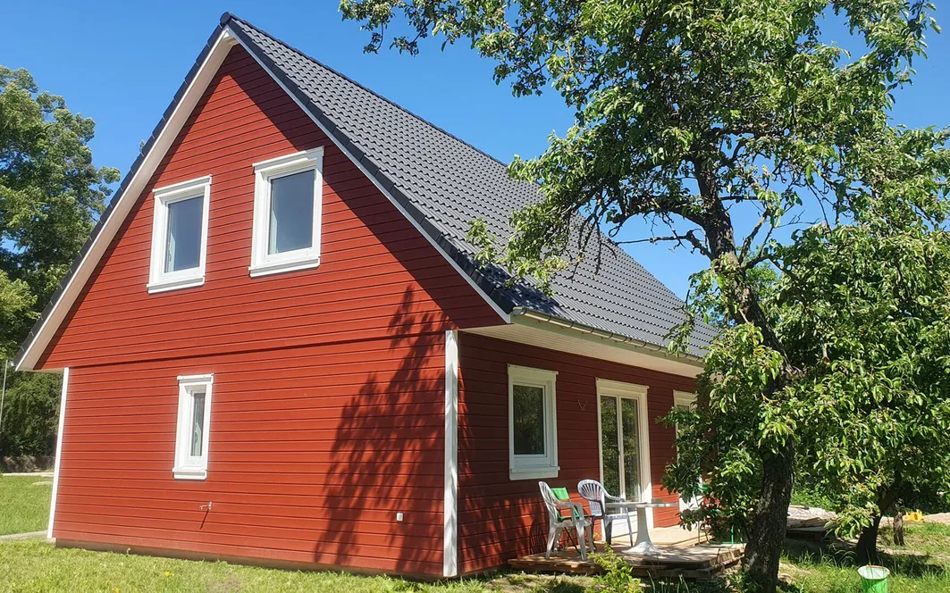 Fertighaus Einfamilienhaus 1,5 Geschosser SH 122 - VAR. C1  mit Holzfassade