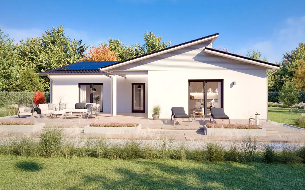 Bungalow SH 115 WB XXL - Var. B mit Pultdach | Seitenansicht