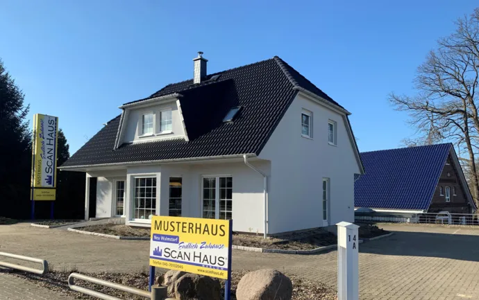 Musterhaus Neu Wulmstorf ScanHaus 180 Variante D Einfamilienhaus Terrassenseite