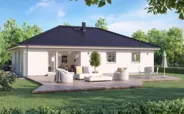Fertighaus Bungalow SH 105 B - Variante A mit optionaler Panoramaverglasung