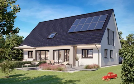 Fertighaus Mehrgenerationenhaus 1,5-Geschosser SH 195 EW - Var. B Fertighaus Mehrgenerationenhaus 1,5-Geschosser SH 195 EW - Var. B