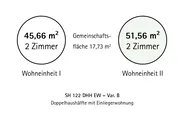 Wohneinheiten je Doppelhaushälfte mit Einliegerwohnung