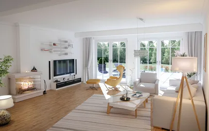 Fertighaus Mehrgenerationenhaus 1,5 Geschosser SH 232 EW Wohnbereich