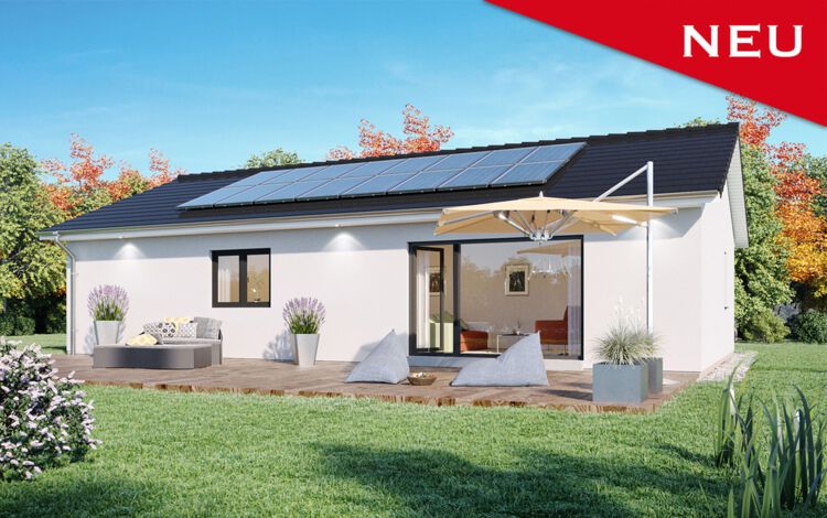 Bungalow: SH 100 B - Var. A mit Satteldach und Panoramaverglasung