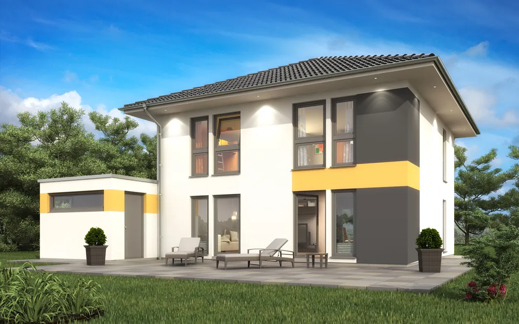 Fertighaus Stadtvilla SH 135 S mit Absteller