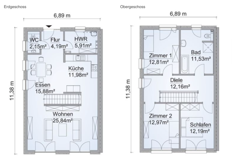 Grundrisse Doppelhaus