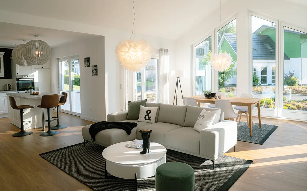 Fertighaus Bungalow SH 136 WB - Var. D3 Wohn-Essbereich