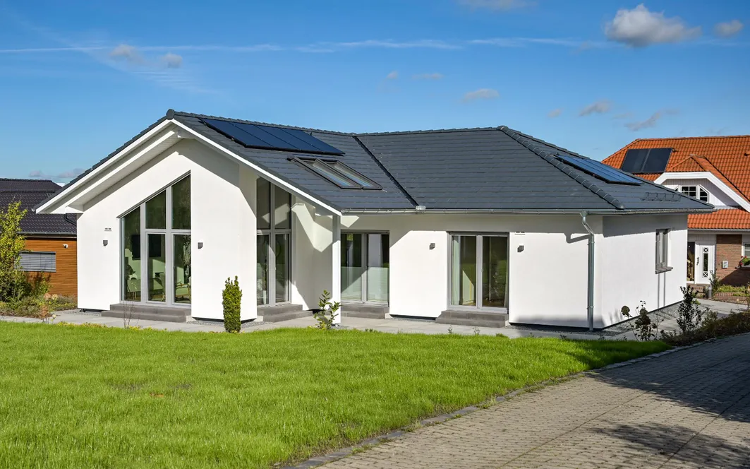 Fertighaus Winkelbungalow SH 147 WB Musterhaus Chemnitz