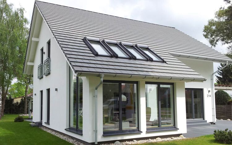 Musterhaus Falkensee | ähnlich SH 142 Drempel mit abgeschleppten Wintergarten