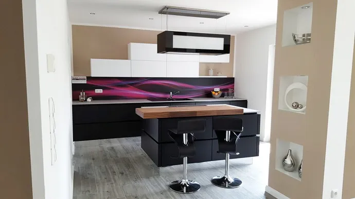 Musterhauscenter Berlin-Mahlsdorf ScanHaus 136 Winkelbungalow Variante D1 Küche