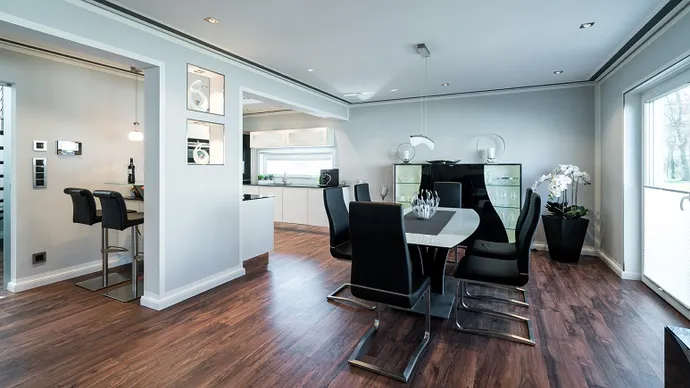 Musterhauscenter Berlin-Mahlsdorf ScanHaus 155 Stadtvilla Esszimmer