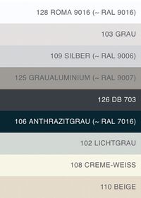 Farbauswahl der Rollläden, © ROMA KG