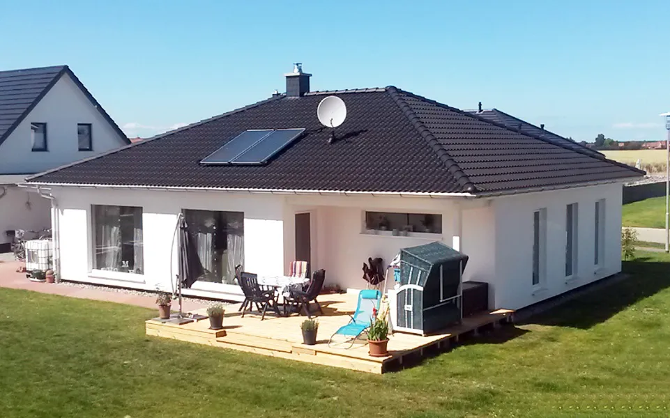 Fertighaus Bungalow SH 117 B - VAR. A Terrassenseite