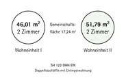 Wohneinheiten je Doppelhaushälfte mit Einliegerwohnung