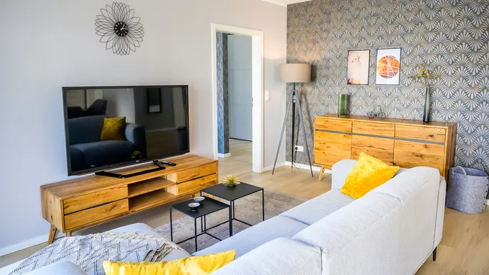 Musterhauscenter Dresden ScanHaus 117 Bungalow Wohnzimmer