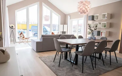 Fertighaus Bungalow SH 136 WB - Var. D2 Wohn- u. Essbereich Fertighaus Bungalow SH 136 WB - Var. D2 Wohn- u. Essbereich