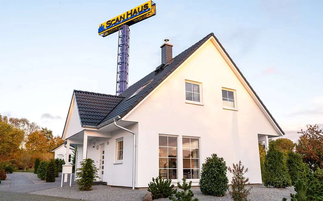 Musterhauscenter Mönchengladbach ScanHaus 156-Var.B Einfamilienhaus Hauseingangsseite