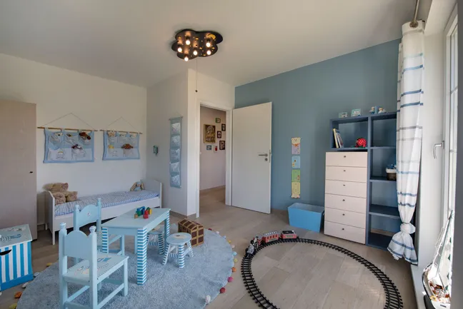 Musterhauscenter Rostock ScanHaus 136 Winkelbungalow Kinderzimmer