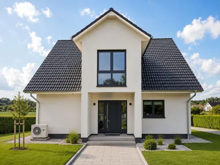 Referenzhaus SH 158 - Var. A mit Sonderanpassung Frontspieß und Hauseingang