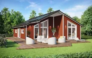 Fertighaus Bungalow SH 147 B mit Holzfassade