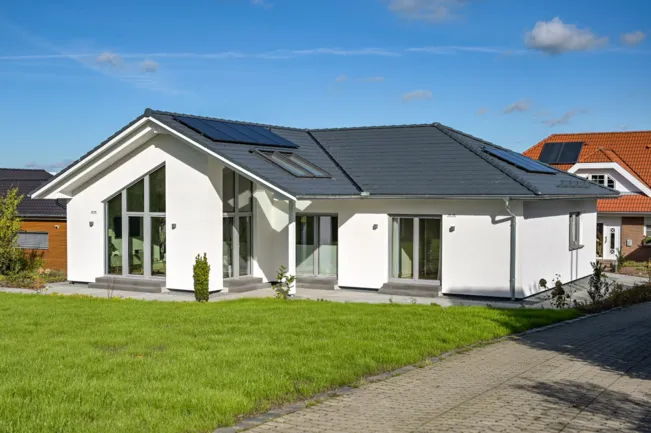 Fertighaus Winkelbungalow SH 147 WB Musterhaus Chemnitz
