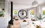 Fertighaus 1,5 Geschosser SH 142 - Var. B Animation Wohn- und Essbereich