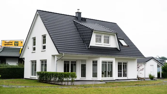 Musterhaus Münster ScanHaus 180 Variante D Einfamilienhaus Terrassenseite