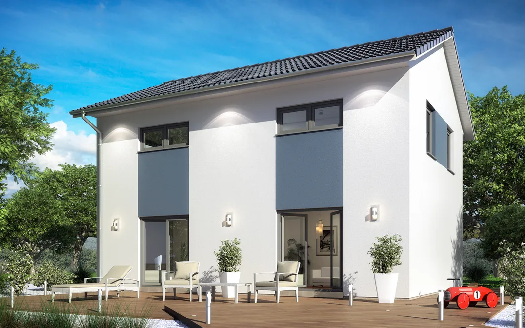 Fertighaus Stadtvilla SH 122 S mit Sonderausstattung Satteldach