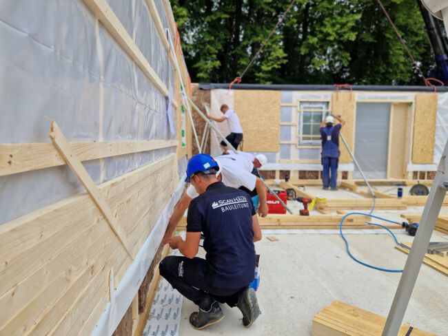 Bauweise eines Fertighauses
