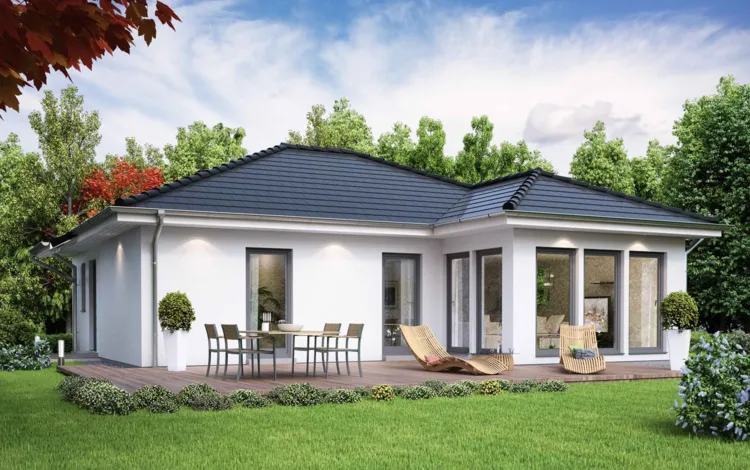 Winkelbungalow SH 90 WB | Terrassenansicht