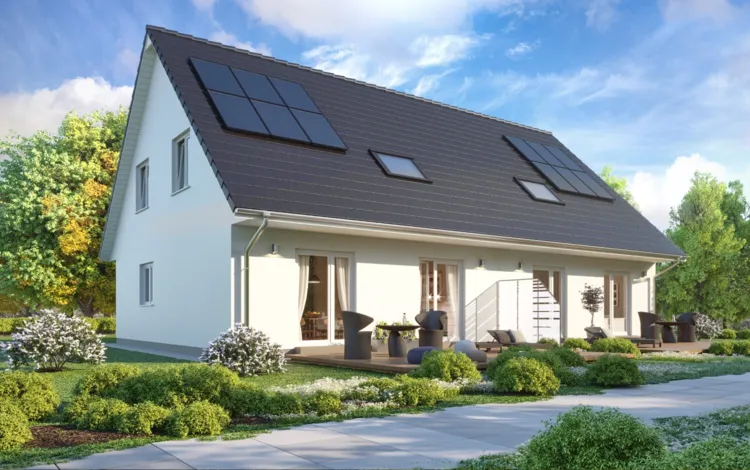 Fertighaus Doppelhaus 1,5-Geschosser SH 122 DHH