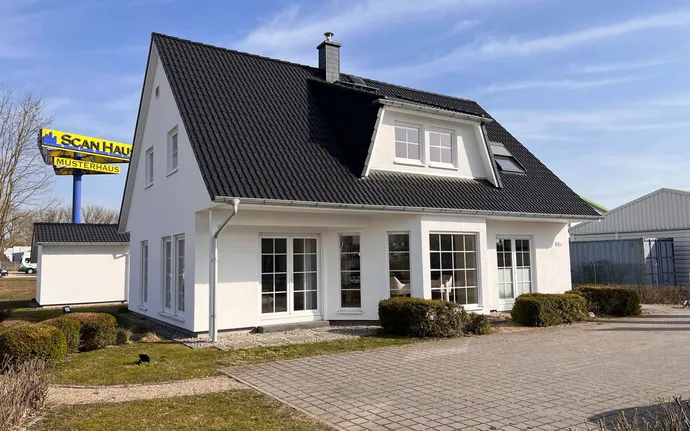 Musterhaus Schwerin ScanHaus 180 Variante D Einfamilienhaus Terrassenseite