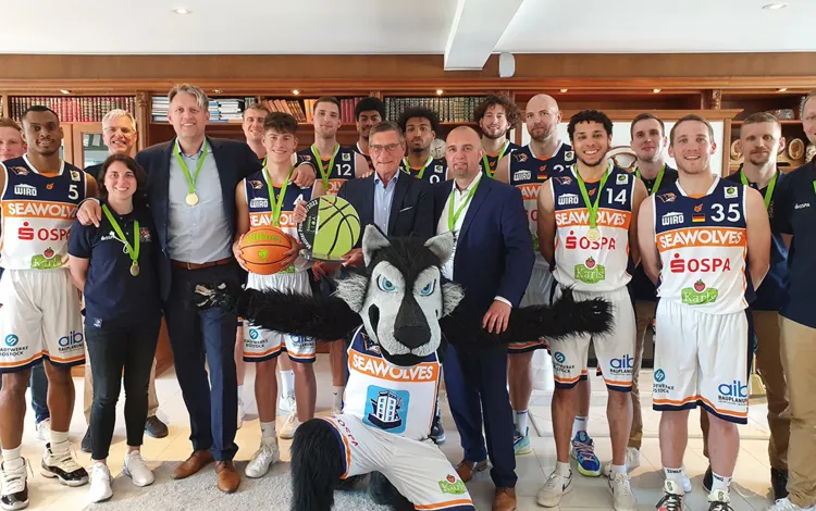 Rostocker Seawolves | Besuch im Mai 2022 bei ScanHaus Marlow