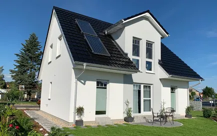 Fertighaus Einfamilienhaus 1,5 Geschosser SH 122 - Sonderausstattung: Frontspieß