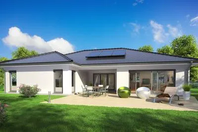 Bungalow ScanHaus 169 Winkelbungalow mit Putzfassade