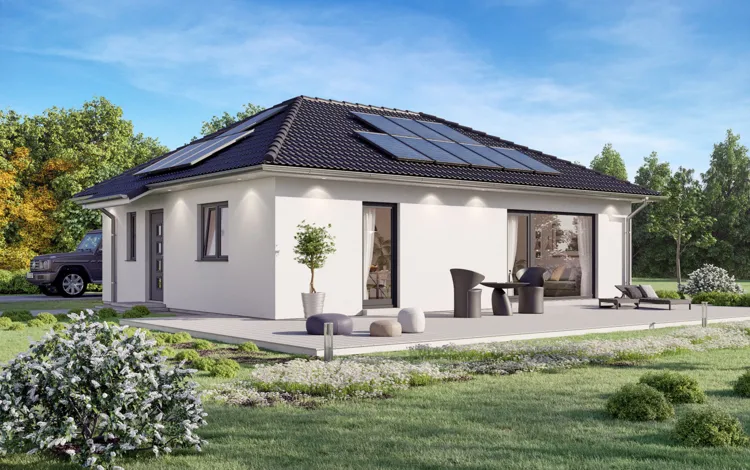 Fertighaus Bungalow mit Panoramaverglasung SH 83 B - Variante A