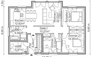 Grundriss Mehrgenerationenhaus SH 195 EW - Var. A - Erdgeschoss