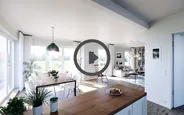 1,5-Geschosser SH 124 | Animation Wohn- und Essbereich