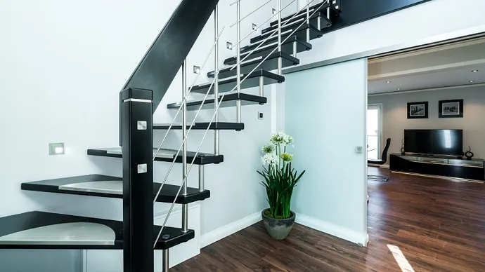 Musterhauscenter Berlin-Mahlsdorf ScanHaus 155 Stadtvilla Treppenhaus