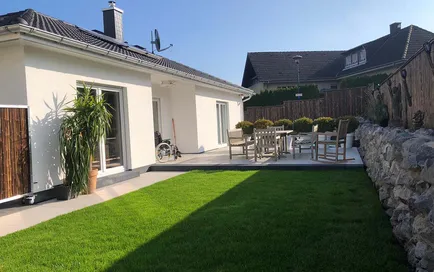 Fertighaus Bungalow SH 113 B - Var. A Terrassenseite