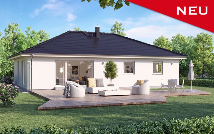 Fertighaus Bungalow SH 105 B - Var. A mit Panoramaverglasung