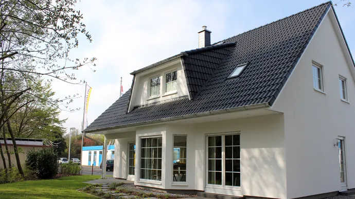 Musterhaus Minden ScanHaus 180 Variante D Einfamilienhaus Terrassenseite