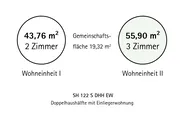 Wohneinheiten je Doppelhaushälfte mit Einliegerwohnung