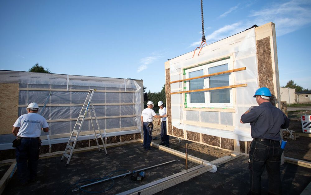 Holzständerbauweise